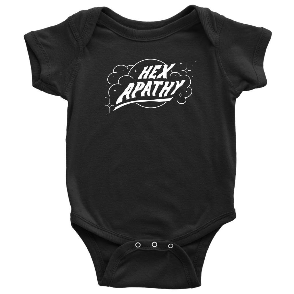 Hex Apathy Infant Bodysuit - 8 Colors Available (white print)