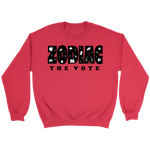 Load image into Gallery viewer, Zodiac The Vote Fleece Sweatshirt - 5 Colors Available (black print)

