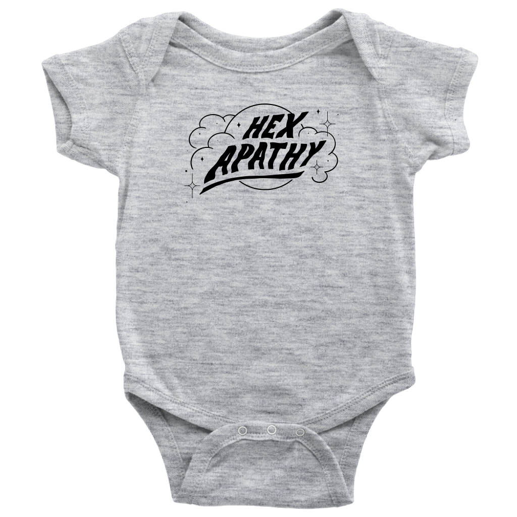 Hex Apathy Infant Bodysuit - 5 Colors Available (black print)