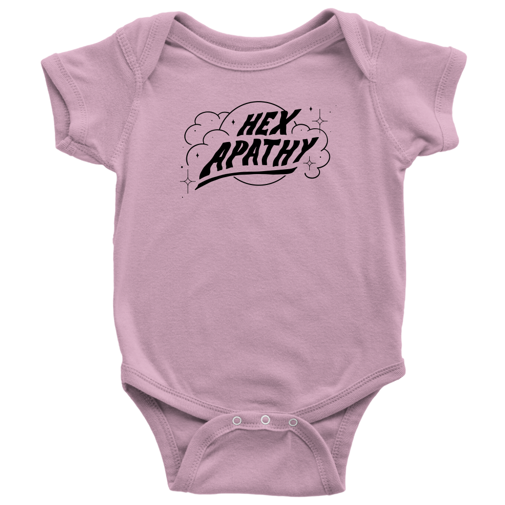 Hex Apathy Infant Bodysuit - 5 Colors Available (black print)