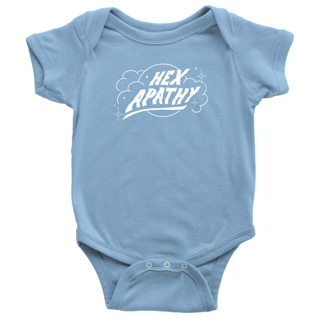 Hex Apathy Infant Bodysuit - 8 Colors Available (white print)